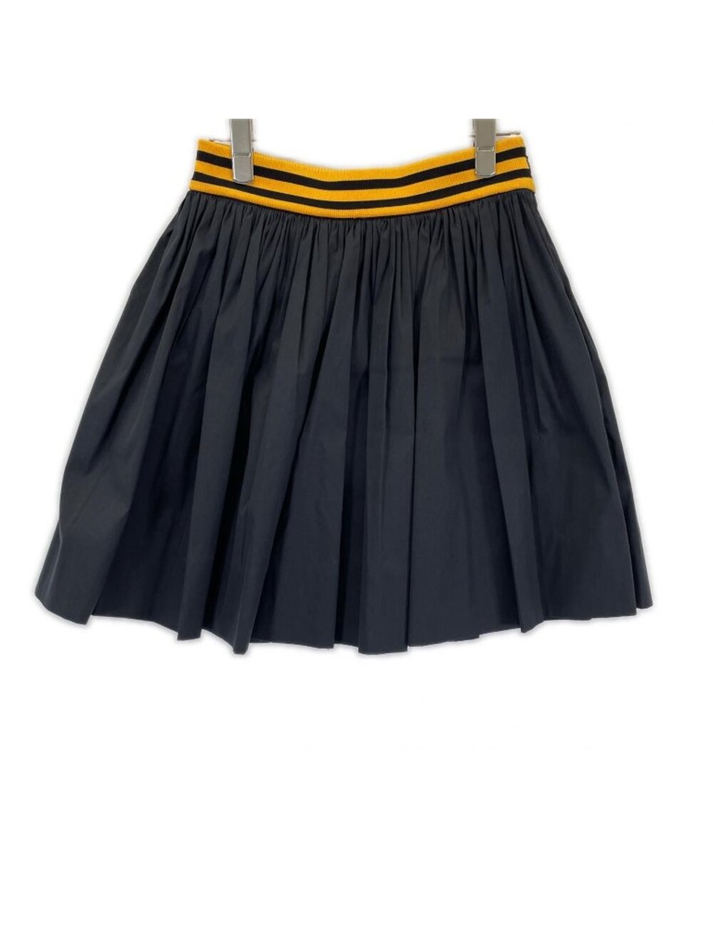 Prada Black Waist Rib Pleated Skirt 40